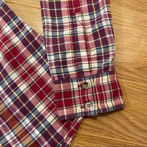 TNA Plaid Flannel Button-Up Red - Picture 9 of 16